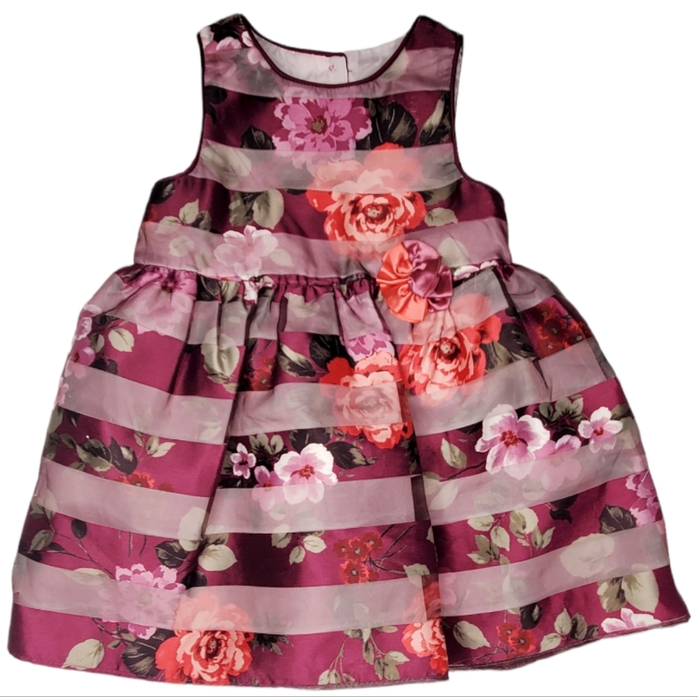 {Mia & Mimi} Burgundy Fall Floral Formal Dress